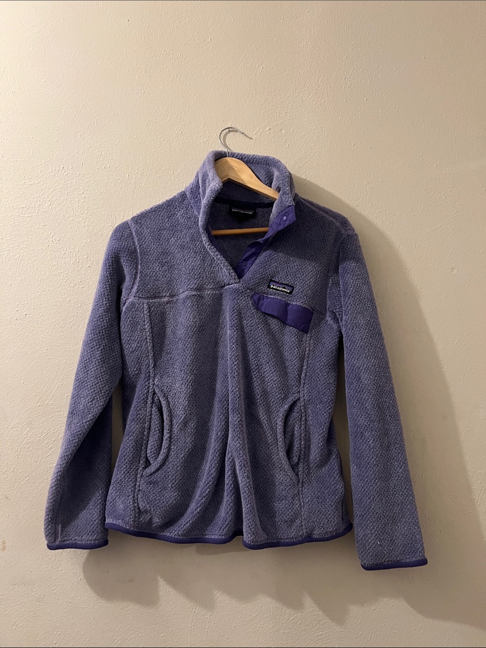Patagonia Purple Quarter Button Up Sweater